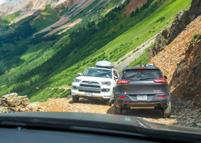 ophir pass telluride shelf road passing cars